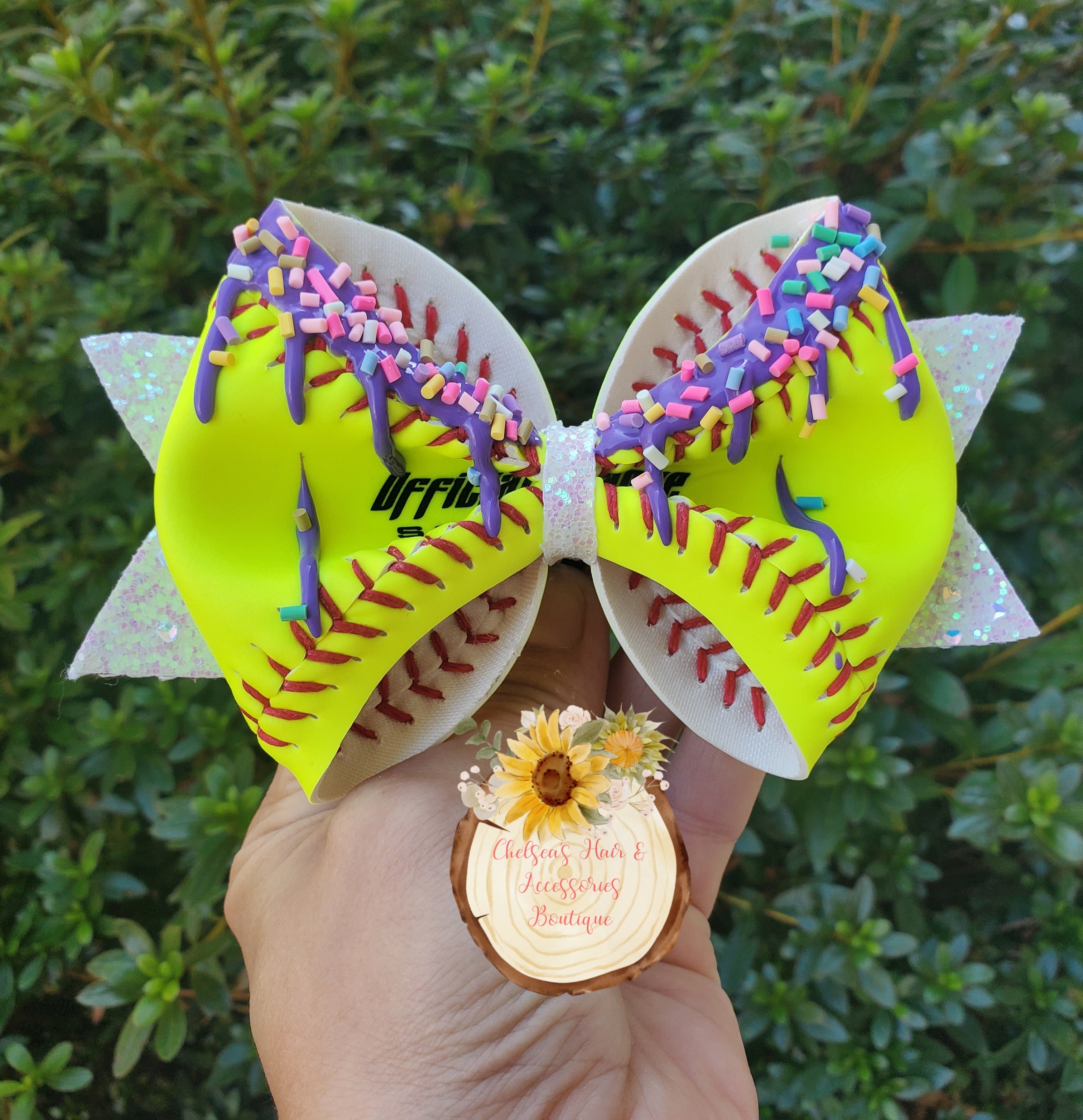 Softball Drip Bow