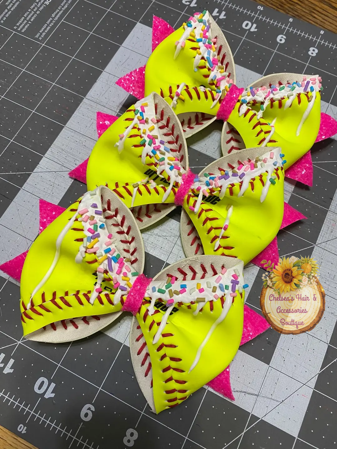 Softball Drip Bow