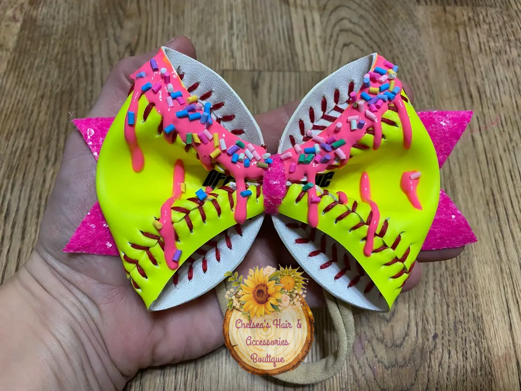 Softball Drip Bow