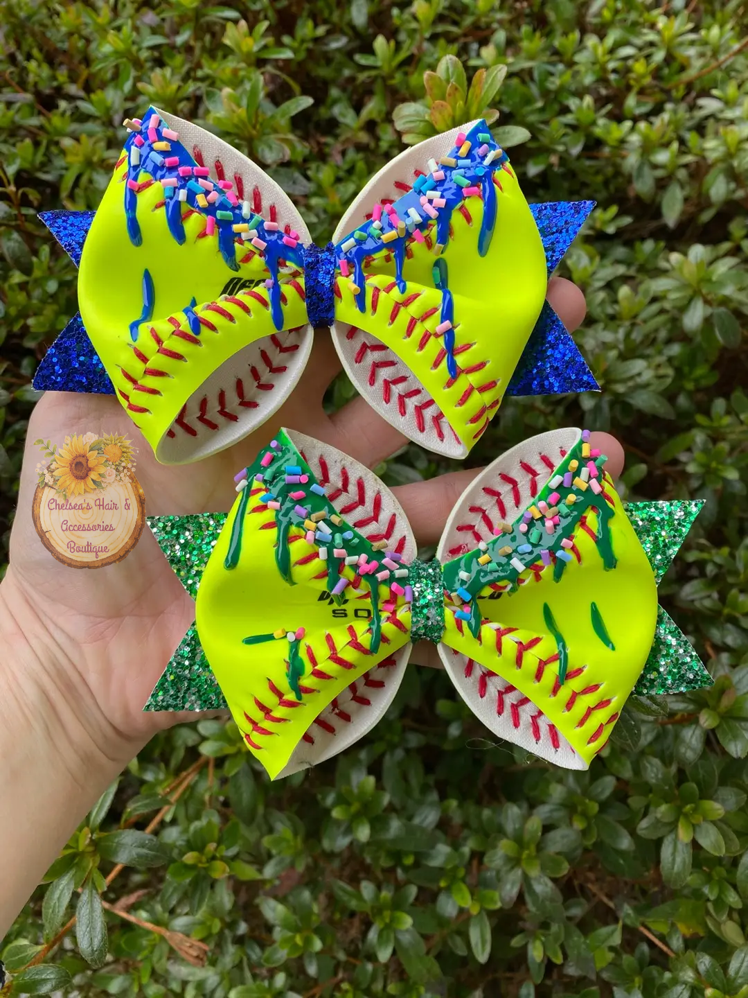 Softball Drip Bow